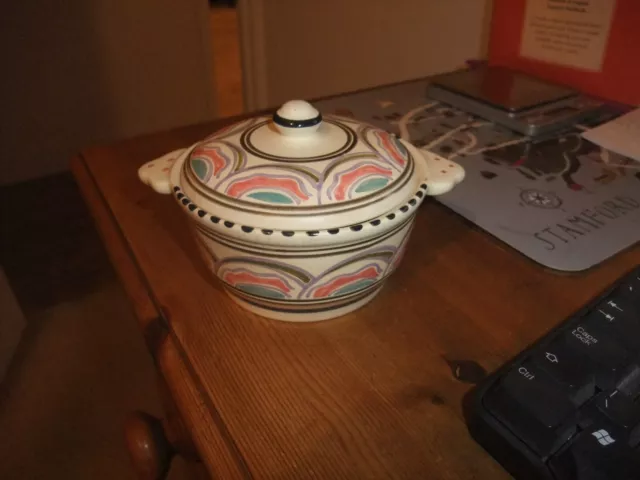 Fabulous Art Deco Honiton Pottery Devon, Lidded Serving Dish.