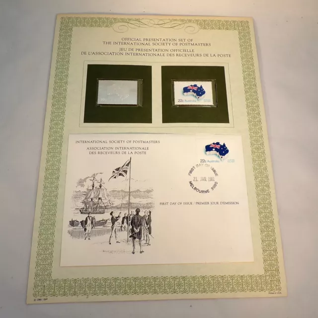 International Society of Post Masters First Day Cover Australia 1981