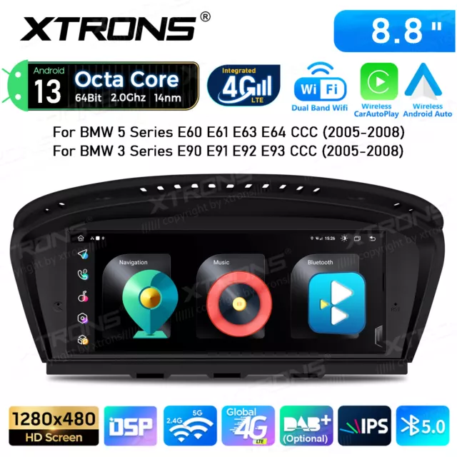 XTRONS 8Kern 32G Android 13 Autoradio GPS Navi DSP für BMW E60 E61 E63 E64 CCC