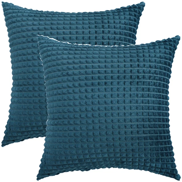 Throw Pillow Covers, Set of 2 Decorative Pillow Covers Velvet Corduroy Square...