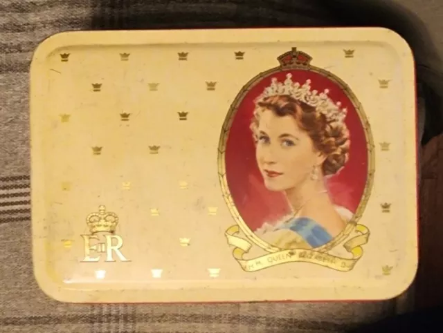 1953 Her Majesty Queen Elizabeth II Coronation Souvenir Toffee Tin