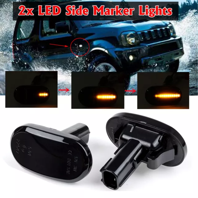 2x For Suzuki Jimny JB64W JB23W Lapin Dynamic LED Side Marker Indicator Light