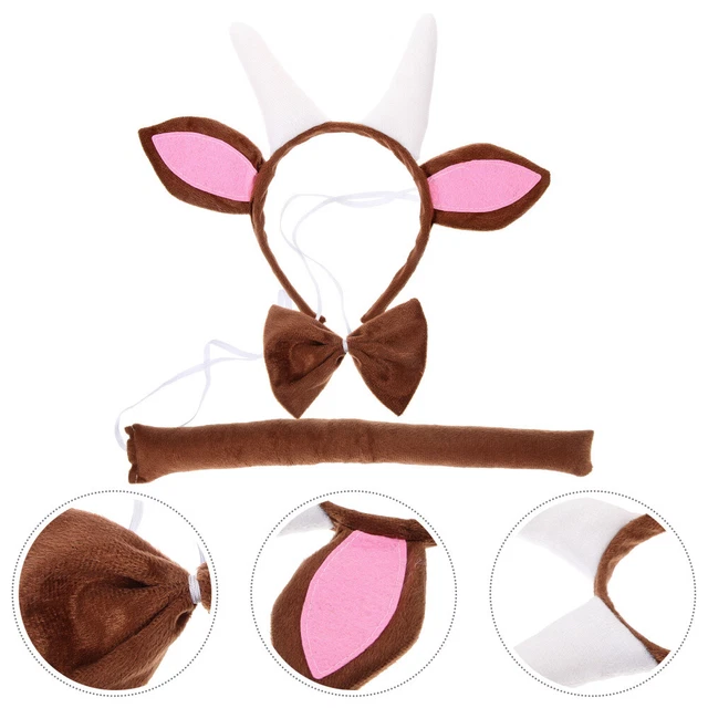 GOAT EARS AND Tail Cosplay Party Costume Horn Headband Child Miss £7.99