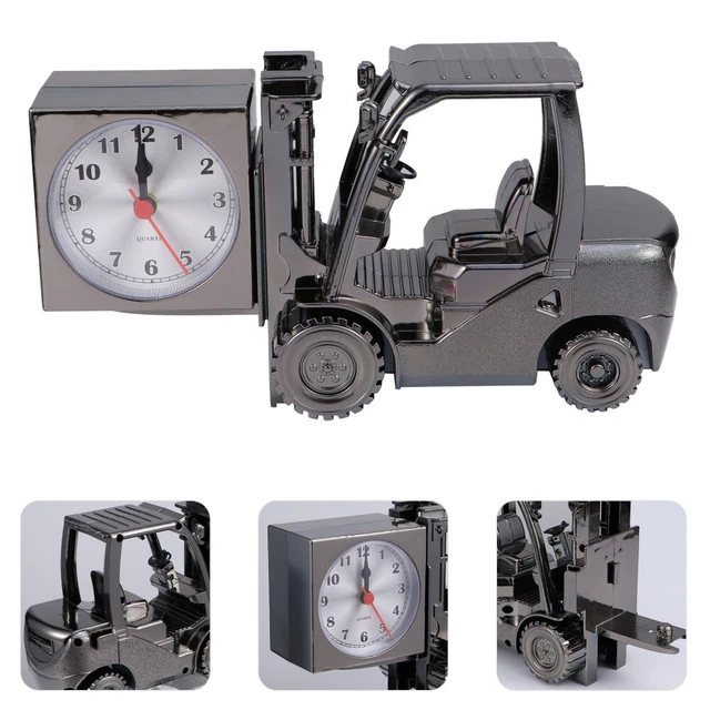 Carretilla elevadora reloj de mesa hogar despertador decorativo reloj retro adorno de escritorio