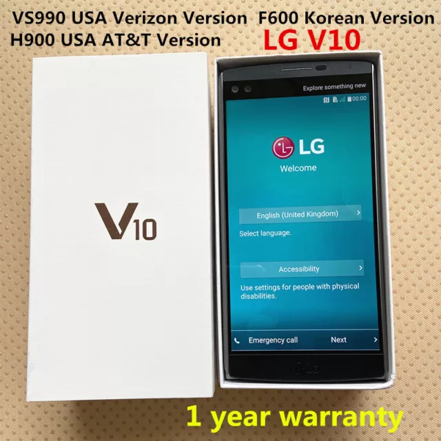 Nuevo Smartphone LG V10 H900 VS990 F600 64GB Huella Dactilar Android Desbloqueado