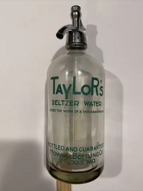 Rare Original Taylor’s Howdy Bottling Co. Seltzer Bottle St. Louis, MO