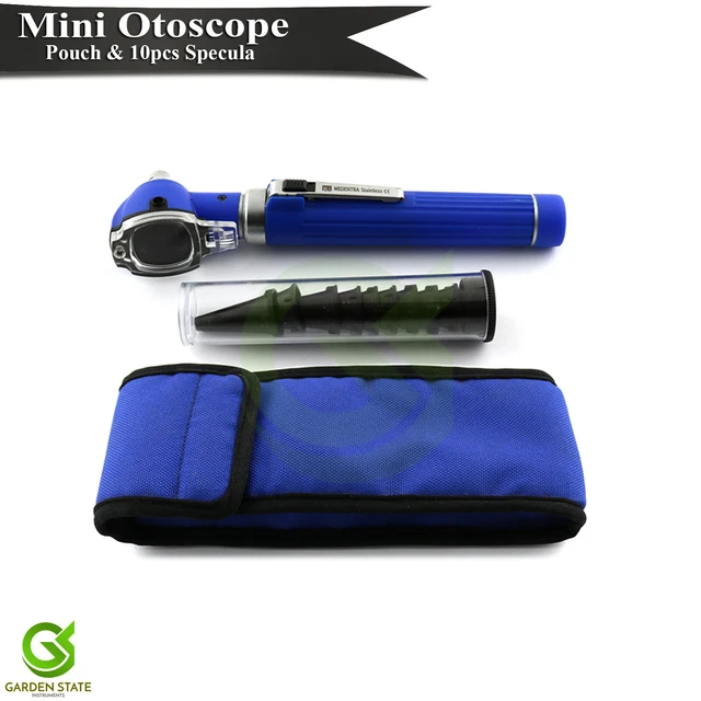Mini Otoscopio ENT Fibra óptica LED Iluminación Examen Médico