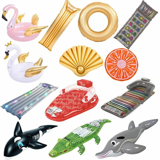 INFLATABLE LILO AIR Lounger Mat Bed Swimming Pool Beach Float Summer