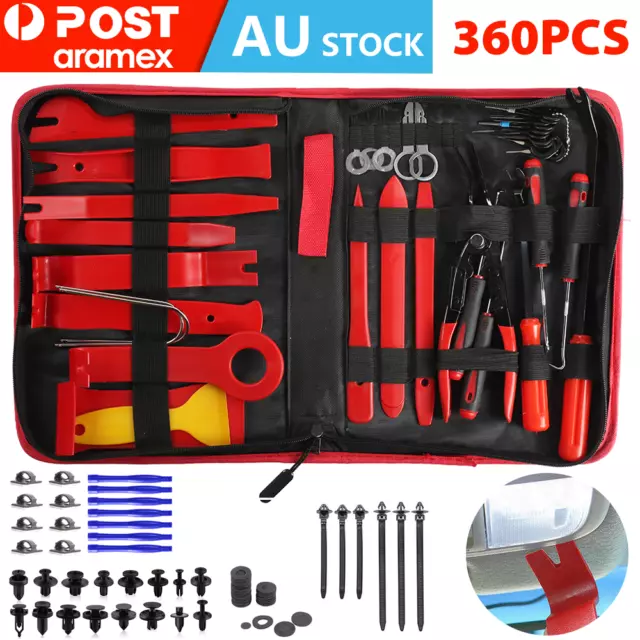 360PC Car Trim Removal Tool Auto Hand Tools Pry Bar Dash Panel Kit Door Interior