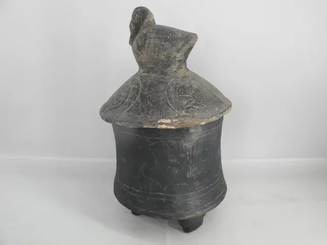 GUATEMALAN Style Zoomorphous Pottery Jar Vessel with Lid