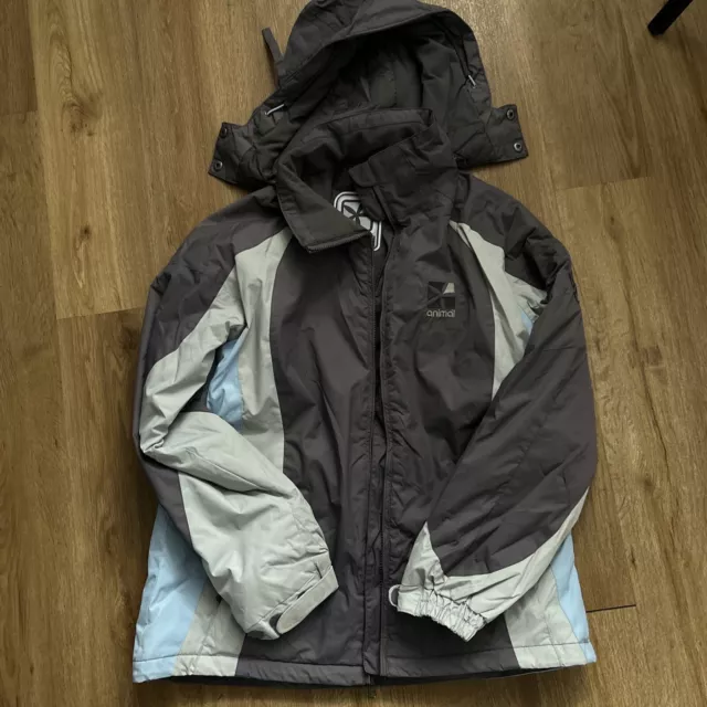 Ladies Animal Ski/Snowboard Coat /Jacket Size Uk 16 grey