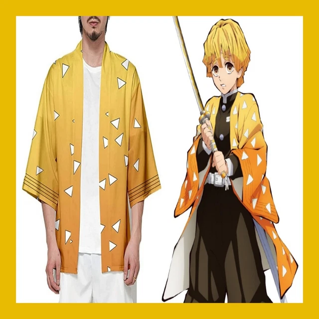 PUYYDS Agatsuma Zenitsu Cosplay Disfraz Anime Demon Slayer Amarillo Kimetsu No Yaiba 2 Estilo Peluca Capa cinturón Espada Halloween Fiesta Uniforme PUYYDS Agatsuma Zenitsu Cosplay Disfraz Anime Demon Slayer Amarillo Kimetsu No Yaiba 2 Estilo Peluca Capa cinturón Espada Halloween Fiesta Uniforme
