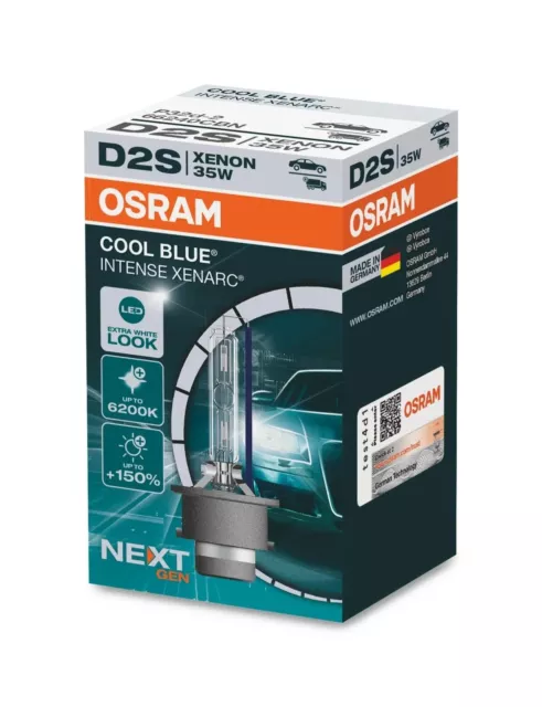 1x Stück OSRAM D2S 12V+24V 35W P32d-2 XENARC COOL BLUE INTENSE NextGen. 6200K