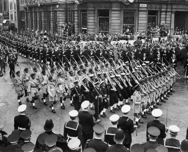 Troops Queen Elizabeth Ii's Coronation Day Ceremonies London 1953 Old Photo