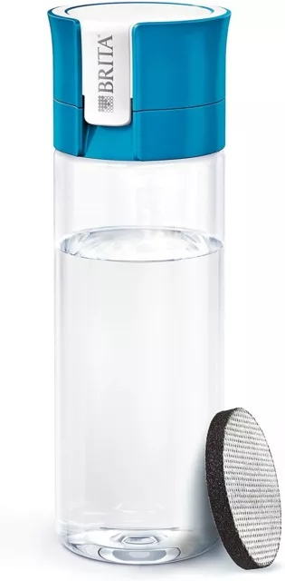 BRITA Botella filtrante Azul- Filtro Tecnología MicroDisc, Óptimo sabor