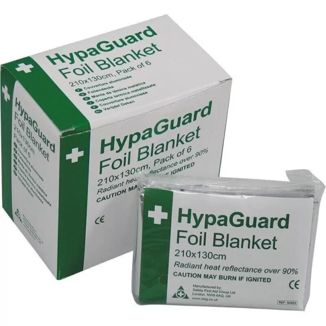 Hypaguard Foil Blanket 210Cm X 130Cm Pack 6 - Q2023T