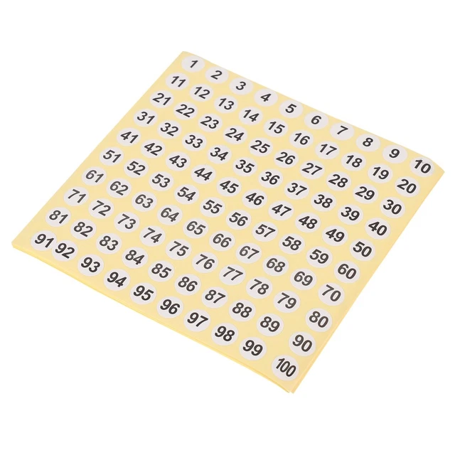 NUMBER INVENTORY STICKER Number Signs Labels Self- Adhesive Number ...