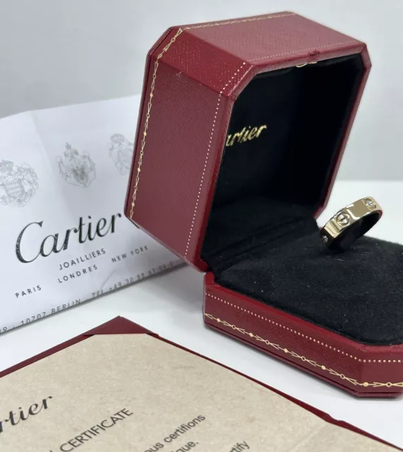 Cartier Liebesring Gelbgold 3 Diamanten Größe 54 Schachtel Papiere - Komplettset