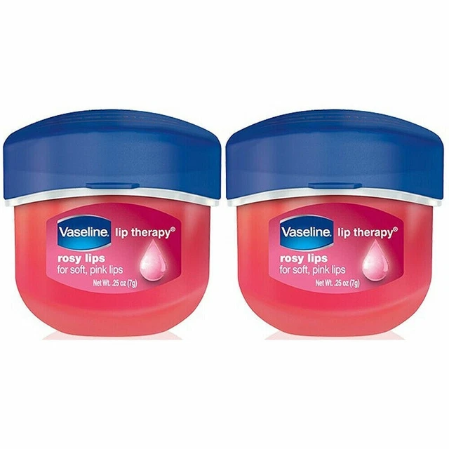 Pack of (2) New Vaseline Lip Therapy Lip Balm Mini, Rosy, 0.25 oz FREE SHIPPING