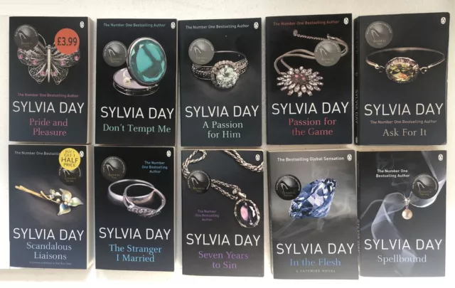 10 x SYLVIA DAY Novels - 8 x Historical Novels + Sapphire / Spellbound - PENGUIN