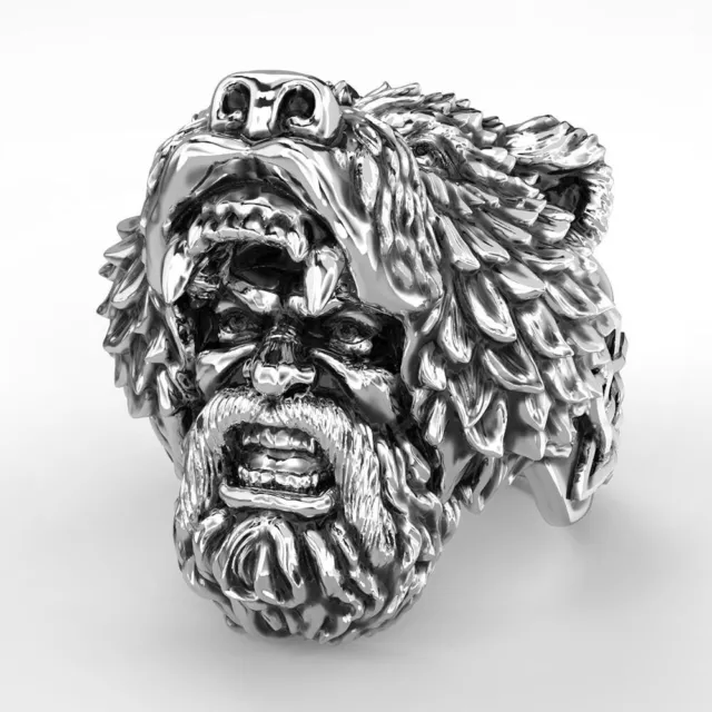 Viking Odin Ring Herren und Damen Nordic Runenring Valhalla Biker Arya  Gr. 10