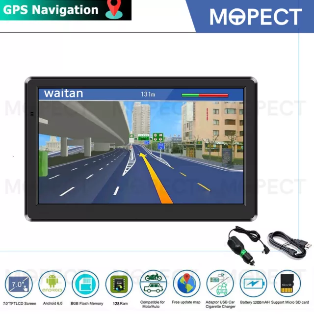 7''Zoll GPS Navi Navigation für Auto LKW PKW Navigationsgerät 8GB+128MB EU Karte