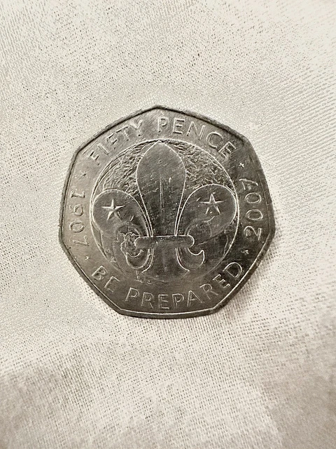 RARE 50p COIN - BE PREPARED 2007 SCOUTS 100th ANNIVERSARY