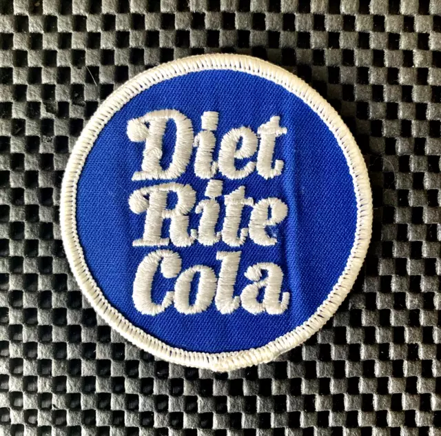 Diet Rite Cola Embroidered Sew On Only Patch Soda Rc Cola Soft Drink 3" Nos