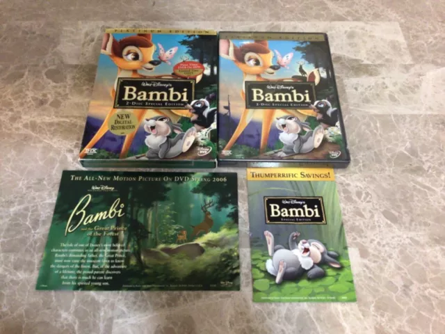 Walt Disney Bambi 2 Disc Special Platinum Edition w/ Slip Cover Sealed (ARC2-C4)