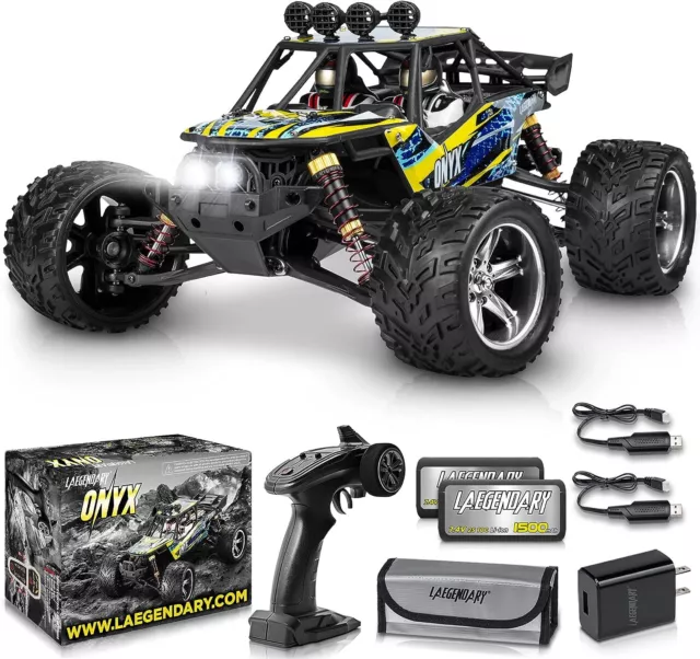 Laegendary 1:12 Scale 4x4 Offroad Waterproof Fast RC Car - Blue-Yellow