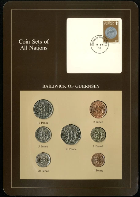 Guernsey: Coin Sets of All Nations 1979-1982 - UNC
