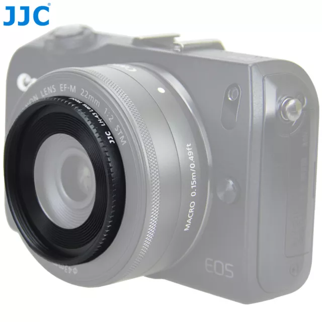 JJC Lens Hood For CANON EOS M EF-M 22mm f/2 STM Lens As EW-43 Fits Filter Or Cap