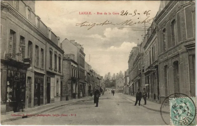 CPA Laigle Rue de la Gare FRANCE (1054288)