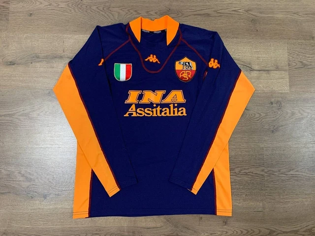 Maillot AS Roma Domicile 2001/2002 – Kappa – XXL Manches Longues – Italie