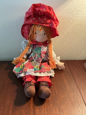 Vintage Holly Hobbie Rag Doll 19" Christmas Ornament Collectors Edition 1988