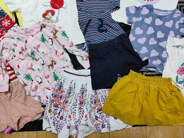 #C83 Enorme pacchetto di vestiti per ragazze 3-4 anni GEORGE NEXT PRIMARK H&M CONVERSE 3