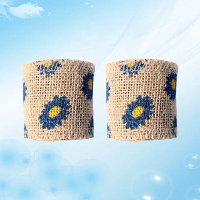 2x Jute Band Band für Handwerk Weihnachten Bogen Haar Zubehör Jute Band Rolle 9