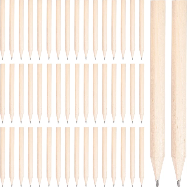 50 pz matite rotonde corte mini matite in legno per bambini matite rotonde legno corto