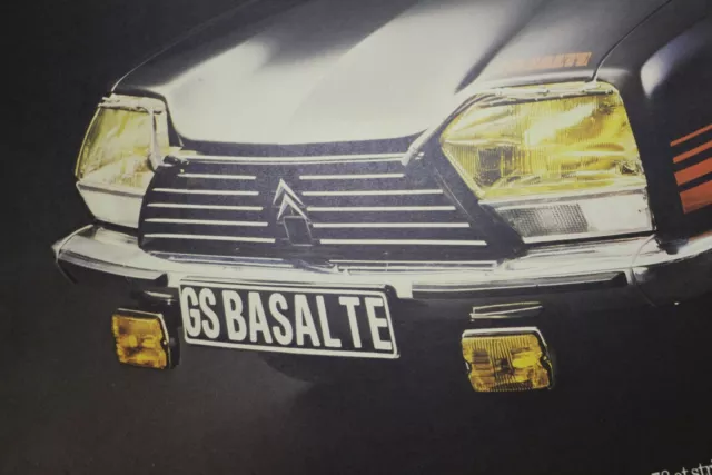 AFFICHE ORIGINALE CITROEN GS BASALTE 1978 très peu d'exemplaire GSA BIROTOR MEP 3