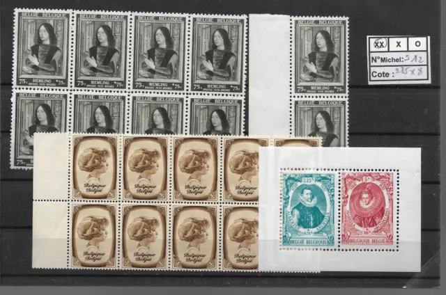 Belgique  - Lot de timbres neufs