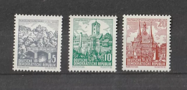 Briefmarken DDR 1961 " Landschaften und historische Bauten (II) " postfrisch