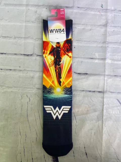 DC WW84 Wonder Woman Cheetah Sublimated All Over Print Novelty Crew Socks 1 Pair