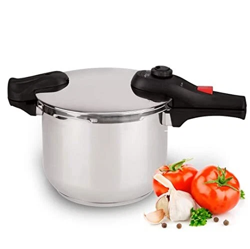 Bogner - Stainless Steel Pressure Cooker. 4 Safety Security System Valve and ...