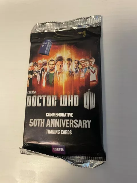 BBC Topps Doctor Who 50th Anniversary Trading Card Pack SEALED/UNOPENED/RARE