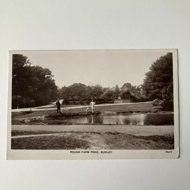 Vintage Postcard - Pound Farm Pond - Burley - Real Photo