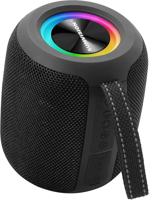 BLUETOOTH SPEAKER WIRELESS Bass RGB Lights TWS Stereo Waterproof 21H £ ...
