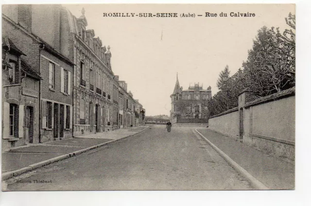 ROMILLY SUR SEINE  - Aube - CP 10 - la rue du calvaire