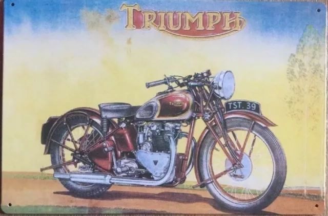 Triumph motorcycle Brand New Tin Metal sign MAN CAVE