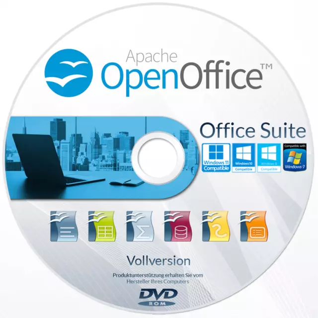 Open Office Suite Büro Textverarbeitung Tabellen Präsentation Zeichnen Windows