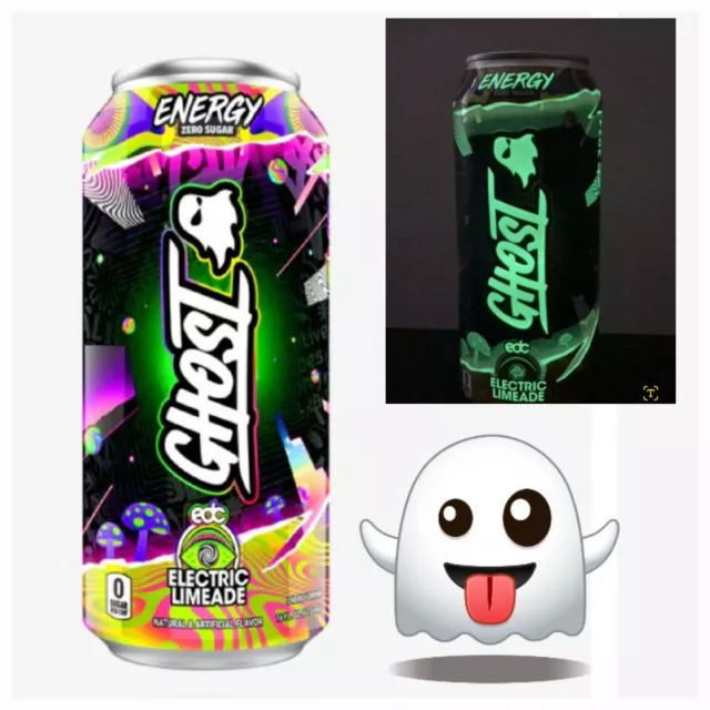 GHOST 👻 EDC 2024 Electric Limeade Energy Drink 👻 GlowInTheDark Can